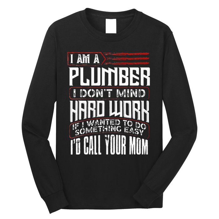 Funny Plumber Gift For Men Plumbing Dad Fathers Day Long Sleeve Shirt