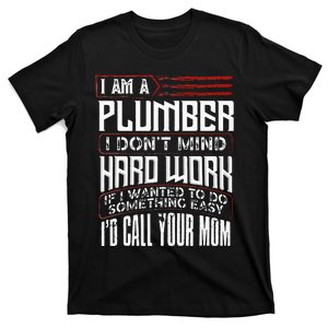 Funny Plumber Gift For Men Plumbing Dad Fathers Day T-Shirt