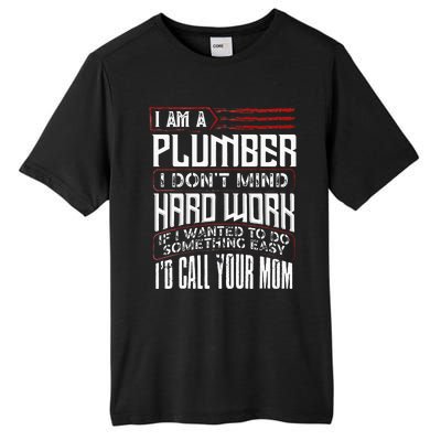 Funny Plumber Gift For Men Plumbing Dad Fathers Day Tall Fusion ChromaSoft Performance T-Shirt