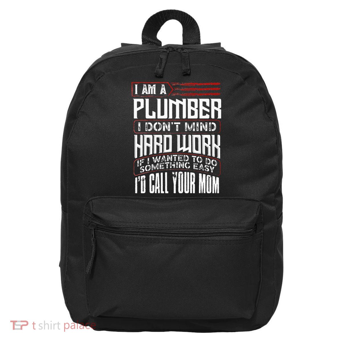 Funny Plumber Gift For Men Plumbing Dad Fathers Day 16 in Basic Backpack
