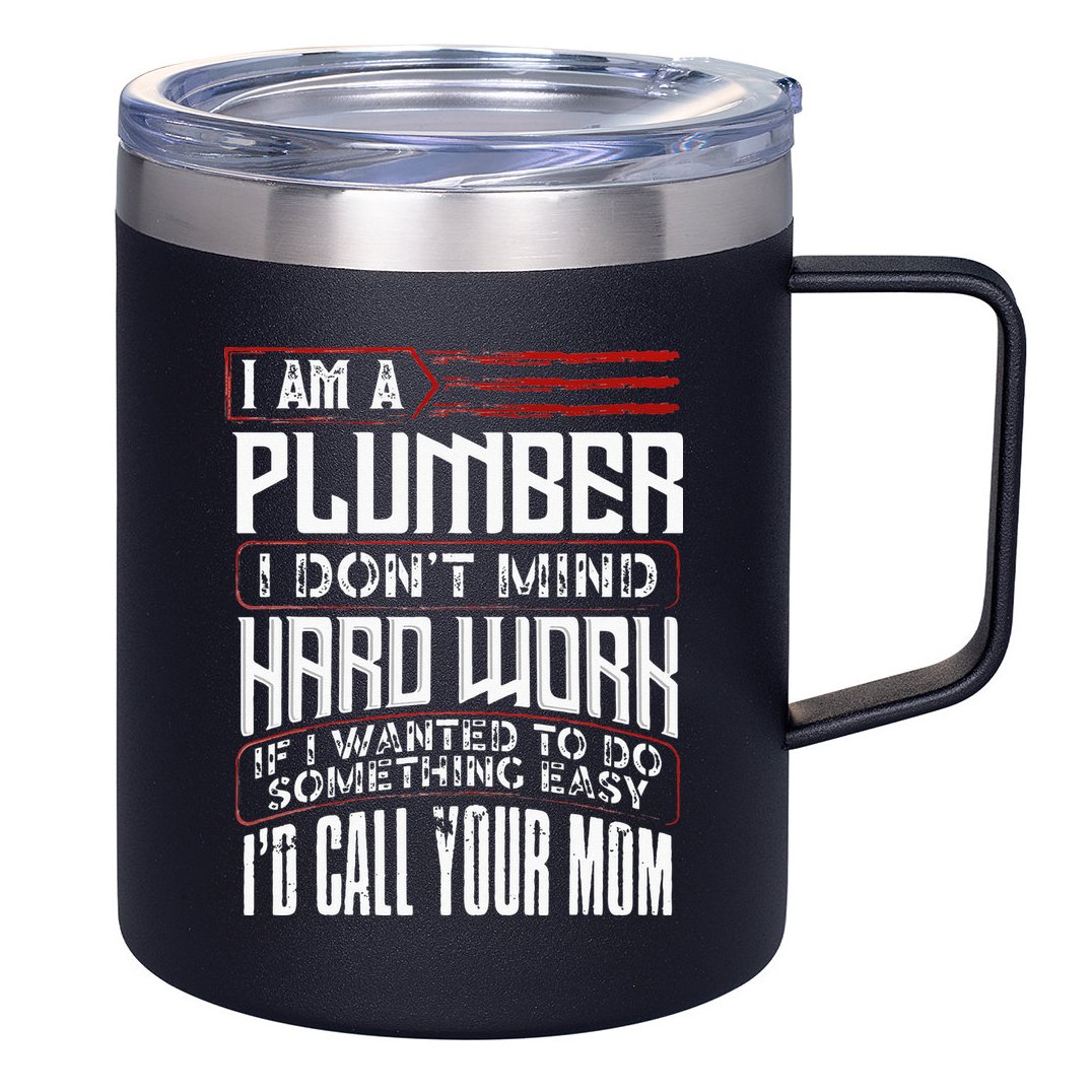 Funny Plumber Gift For Men Plumbing Dad Fathers Day 12oz Stainless Steel Coffee Mug