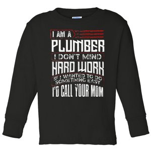 Funny Plumber Gift For Men Plumbing Dad Fathers Day Toddler Long Sleeve Shirt