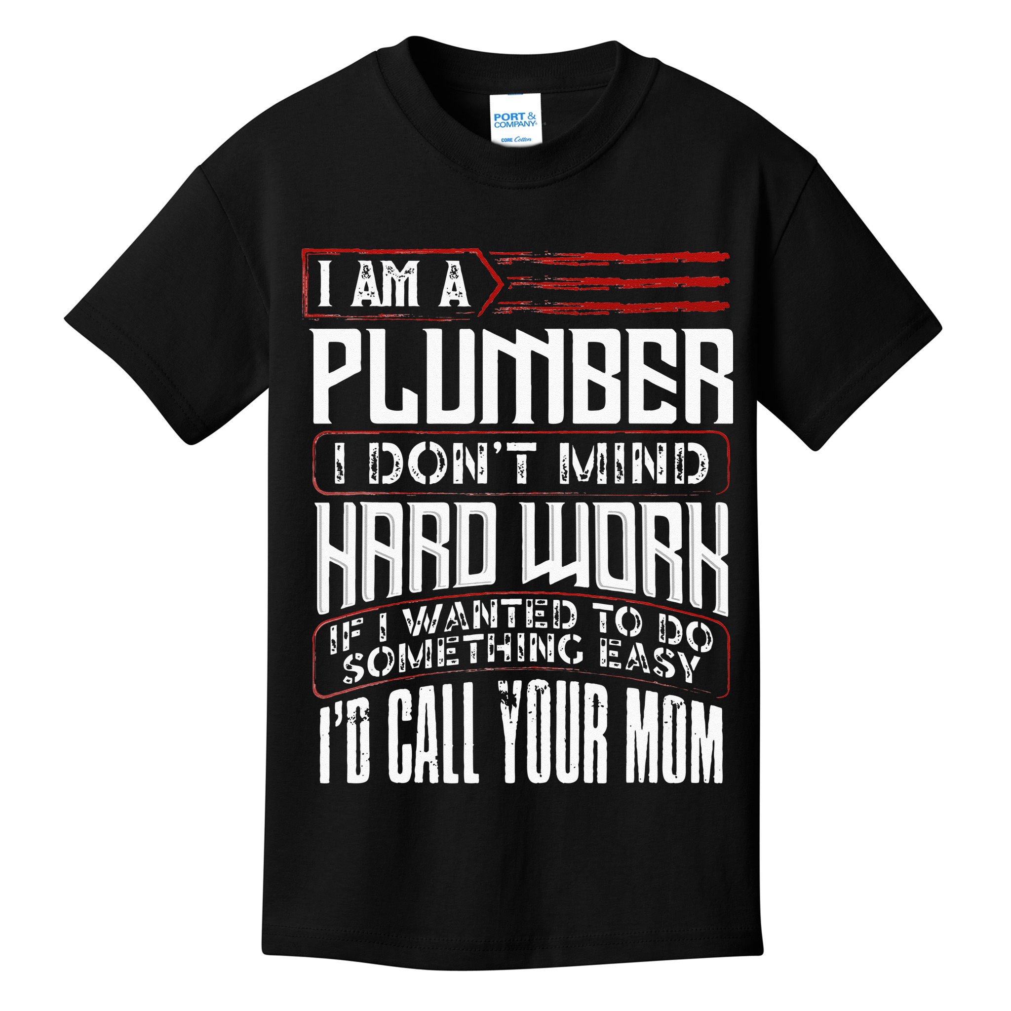 Funny Plumber Gift For Men Plumbing Dad Fathers Day Kids T-Shirt