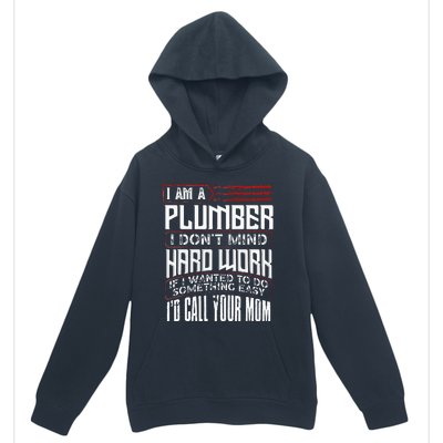 Funny Plumber Gift For Men Plumbing Dad Fathers Day Urban Pullover Hoodie