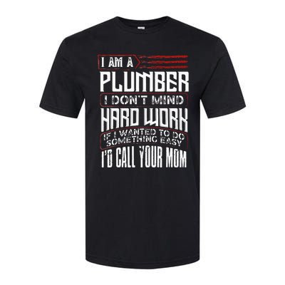 Funny Plumber Gift For Men Plumbing Dad Fathers Day Softstyle CVC T-Shirt