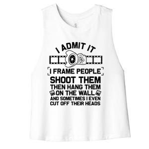 Funny Photographer Gift For Men Women Cool Photography Joke Women's Racerback Cropped Tank