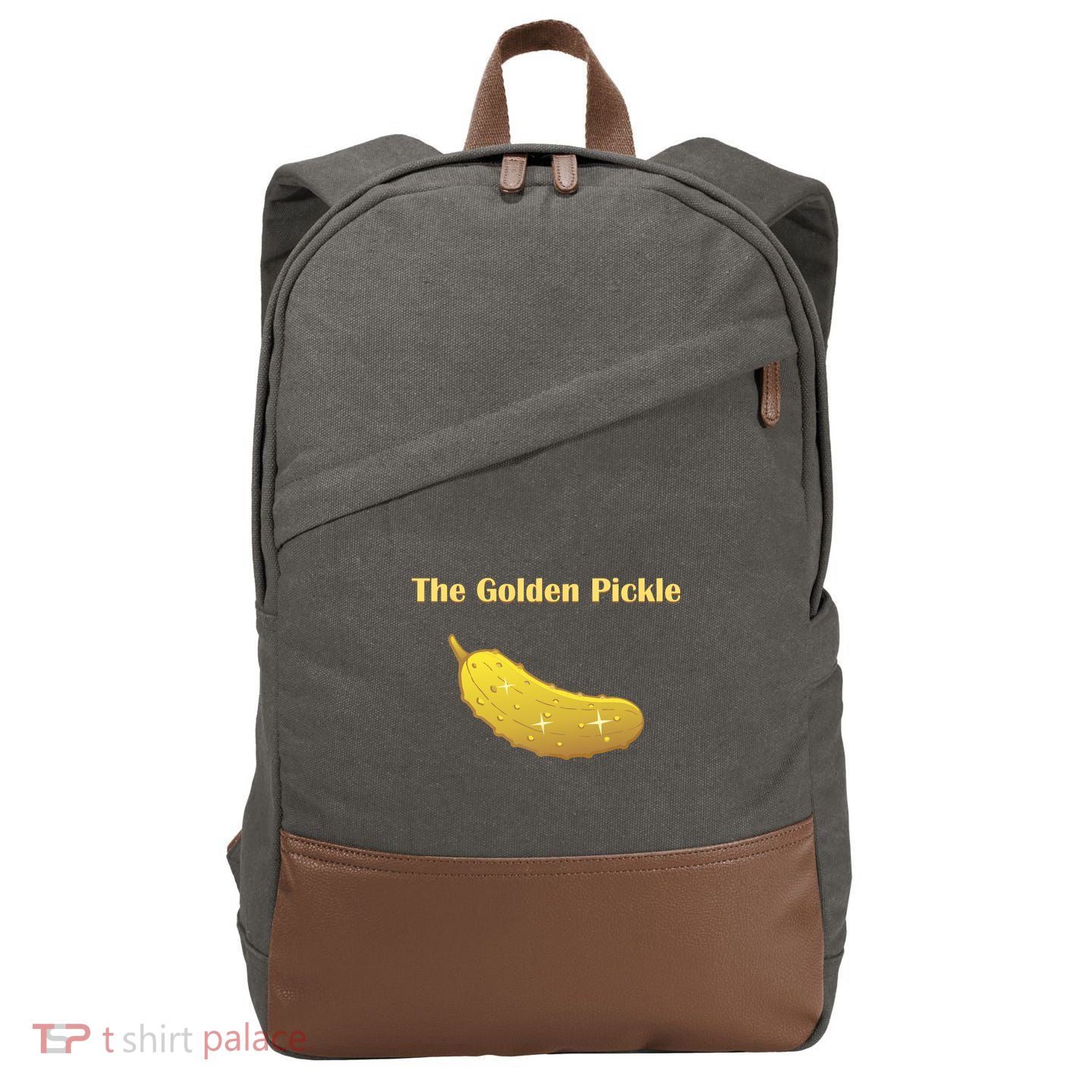Fun Pickleball, Golden Pickle, Pickleball For Life Cotton Canvas Backpack