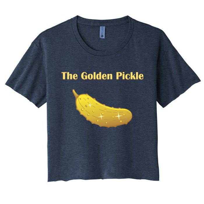 Fun Pickleball, Golden Pickle, Pickleball For Life Women's Crop Top Tee