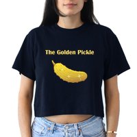 Fun Pickleball, Golden Pickle, Pickleball For Life Women's Crop Top Tee