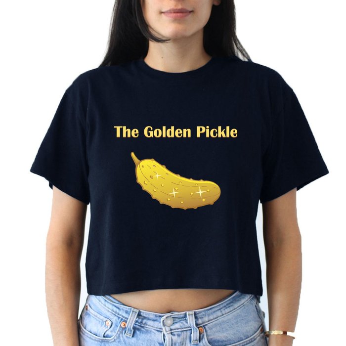 Fun Pickleball, Golden Pickle, Pickleball For Life Women's Crop Top Tee