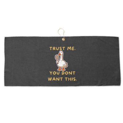 Funny Pickleball Goose Saying Trust Me. You Dont Want This Large Microfiber Waffle Golf Towel