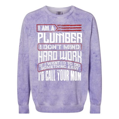 Funny Plumber Gift For Plumbing Dad FatherS Day Colorblast Crewneck Sweatshirt