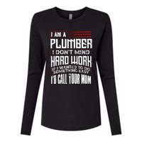 Funny Plumber Gift For Plumbing Dad FatherS Day Womens Cotton Relaxed Long Sleeve T-Shirt