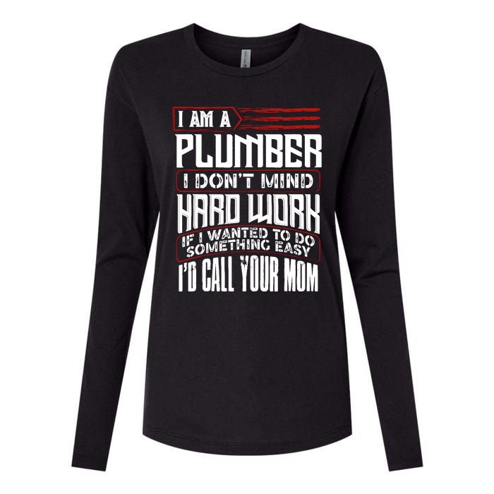 Funny Plumber Gift For Plumbing Dad FatherS Day Womens Cotton Relaxed Long Sleeve T-Shirt