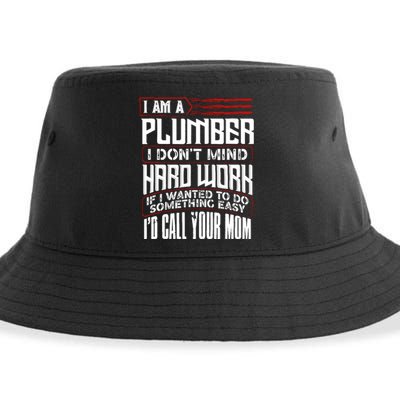 Funny Plumber Gift For Plumbing Dad FatherS Day Sustainable Bucket Hat