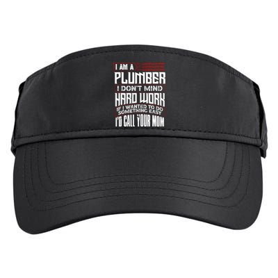 Funny Plumber Gift For Plumbing Dad FatherS Day Adult Drive Performance Visor