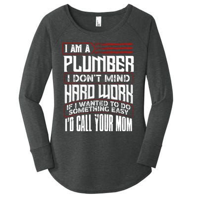 Funny Plumber Gift For Plumbing Dad FatherS Day Women's Perfect Tri Tunic Long Sleeve Shirt