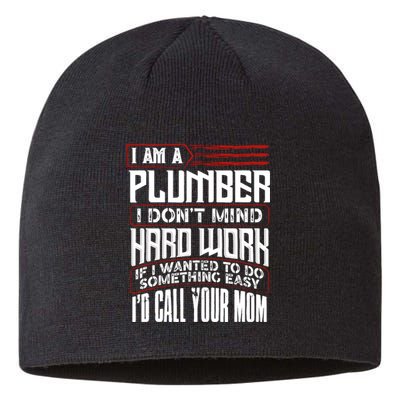 Funny Plumber Gift For Plumbing Dad FatherS Day Sustainable Beanie