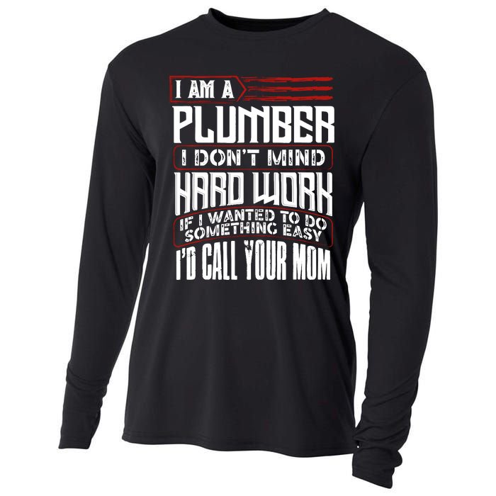 Funny Plumber Gift For Plumbing Dad FatherS Day Cooling Performance Long Sleeve Crew