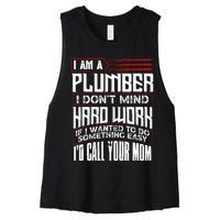 Funny Plumber Gift For Plumbing Dad FatherS Day Women's Racerback Cropped Tank