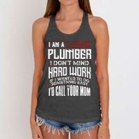 Funny Plumber Gift For Plumbing Dad FatherS Day Women's Knotted Racerback Tank