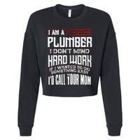 Funny Plumber Gift For Plumbing Dad FatherS Day Cropped Pullover Crew