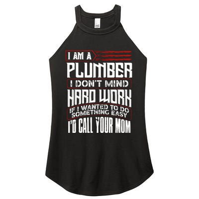 Funny Plumber Gift For Plumbing Dad FatherS Day Women's Perfect Tri Rocker Tank