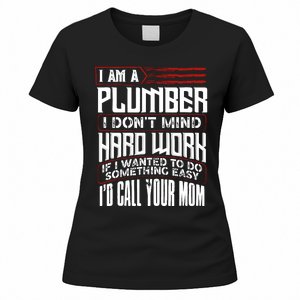 Funny Plumber Gift For Plumbing Dad FatherS Day Women's T-Shirt