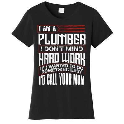 Funny Plumber Gift For Plumbing Dad FatherS Day Women's T-Shirt