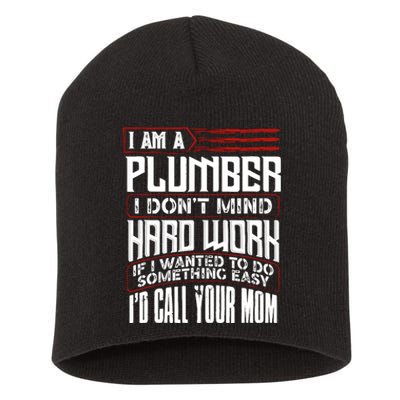 Funny Plumber Gift For Plumbing Dad FatherS Day Short Acrylic Beanie