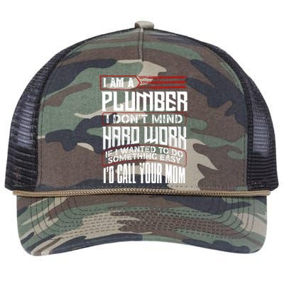 Funny Plumber Gift For Plumbing Dad FatherS Day Retro Rope Trucker Hat Cap