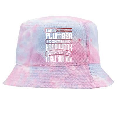 Funny Plumber Gift For Plumbing Dad FatherS Day Tie-Dyed Bucket Hat