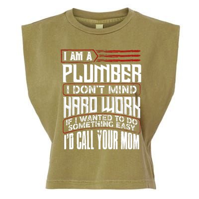 Funny Plumber Gift For Plumbing Dad FatherS Day Garment-Dyed Women's Muscle Tee