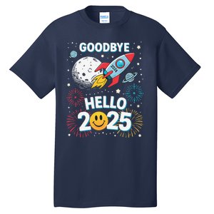 Family Pajamas Goodbye 2024 Hello 2025 Fly Happy New Year Tall T-Shirt