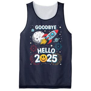 Family Pajamas Goodbye 2024 Hello 2025 Fly Happy New Year Mesh Reversible Basketball Jersey Tank