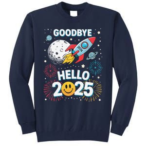 Family Pajamas Goodbye 2024 Hello 2025 Fly Happy New Year Tall Sweatshirt