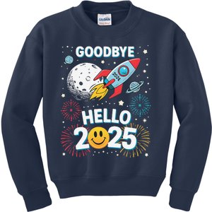 Family Pajamas Goodbye 2024 Hello 2025 Fly Happy New Year Kids Sweatshirt