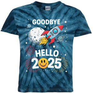 Family Pajamas Goodbye 2024 Hello 2025 Fly Happy New Year Kids Tie-Dye T-Shirt