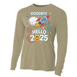 Family Pajamas Goodbye 2024 Hello 2025 Fly Happy New Year Cooling Performance Long Sleeve Crew