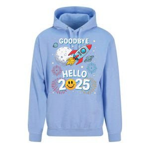 Family Pajamas Goodbye 2024 Hello 2025 Fly Happy New Year Unisex Surf Hoodie