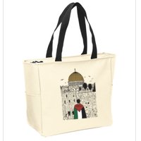 Free Palestine Gaza Palestine Support Zip Tote Bag
