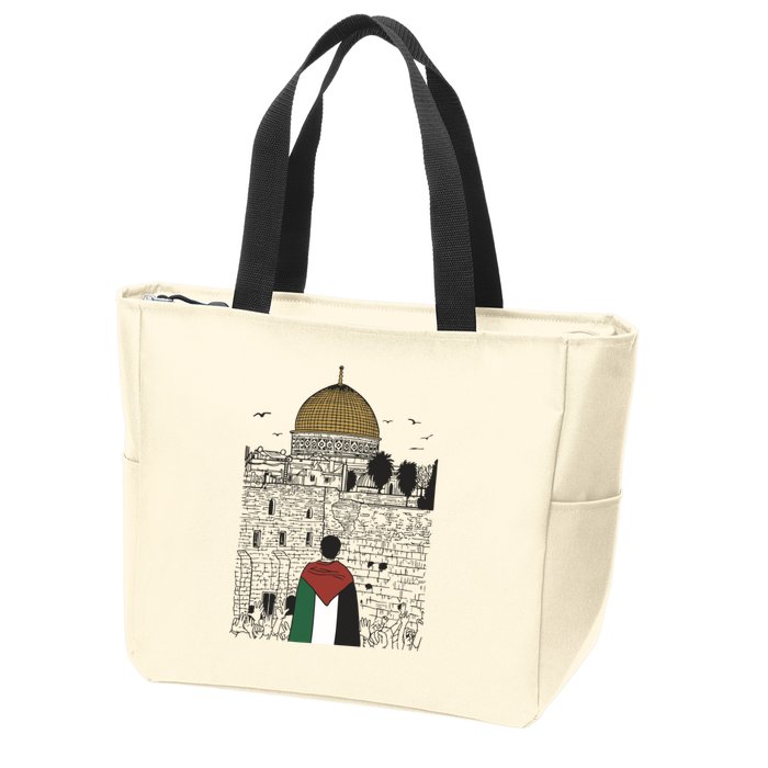 Free Palestine Gaza Palestine Support Zip Tote Bag