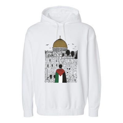 Free Palestine Gaza Palestine Support Garment-Dyed Fleece Hoodie