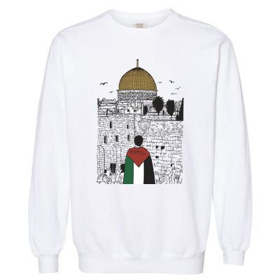 Free Palestine Gaza Palestine Support Garment-Dyed Sweatshirt