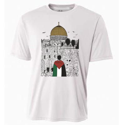 Free Palestine Gaza Palestine Support Cooling Performance Crew T-Shirt