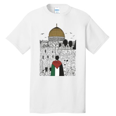 Free Palestine Gaza Palestine Support Tall T-Shirt