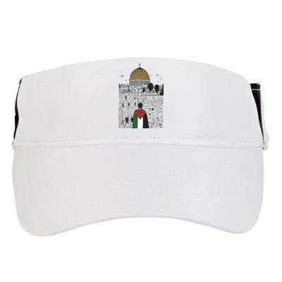 Free Palestine Gaza Palestine Support Adult Drive Performance Visor