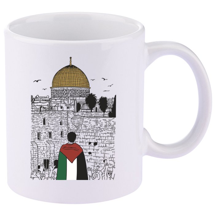 Free Palestine Gaza Palestine Support 11oz C Handle Ceramic Mug