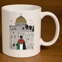 Free Palestine Gaza Palestine Support 11oz C Handle Ceramic Mug
