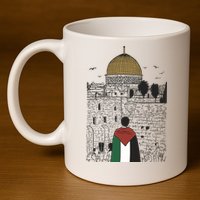 Free Palestine Gaza Palestine Support 11oz C Handle Ceramic Mug
